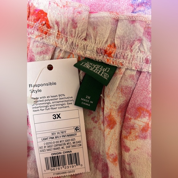 🦋 NWT! Butterfly Tiered Ruffle Crop Top - Picture 3 of 3